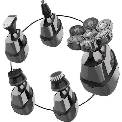 5 in 1 Multi-Function Electric Shaver for Men 7D Floating Cutter Head Face Nose Hair Trimmer Clippers Waterproof Shaving Machine