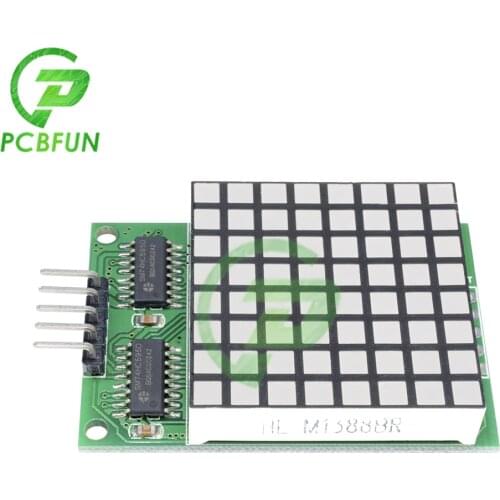 8x8 Square Matrix Red LED Dot Display Module 74HC595 Driver 3.0MM Red Pixels for UNO/MGEA2560 Code Module