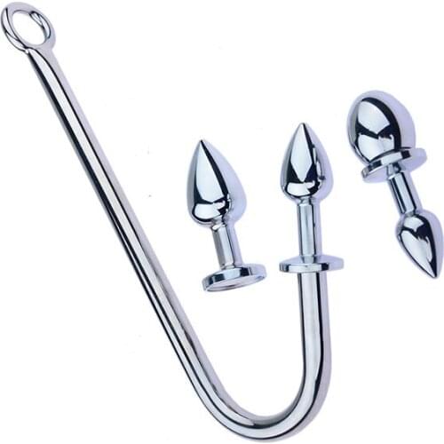 Anal Toys Metal Anal Hook Adult Supplies Sexy Aid Long Hook Anal Hook Men and Women Prostate Passager BDSM SM Games Sex Toys