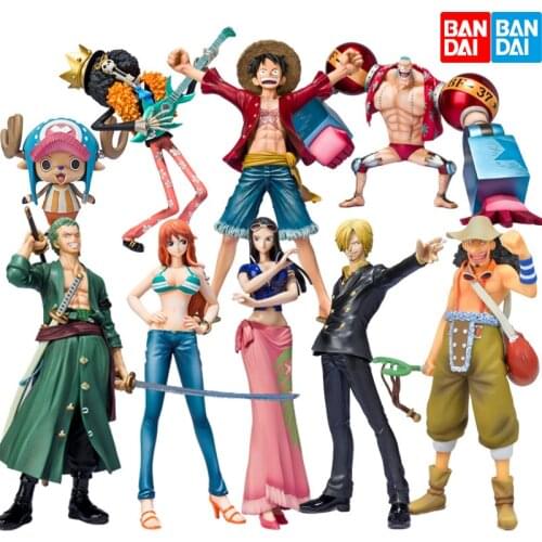 Bandai Original One Piece ZERO New World Two Years Later Perona Luffy Nami Soron Sanji Chopper Figure Model Gift Decoration