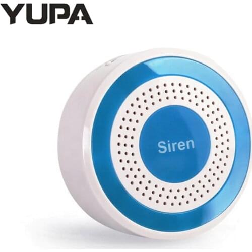 YUPA Mini Wireless RF 433MHz Alarm Siren Sound & Light Indoor strobe siren 100DB Horn Siren for home security alarm system