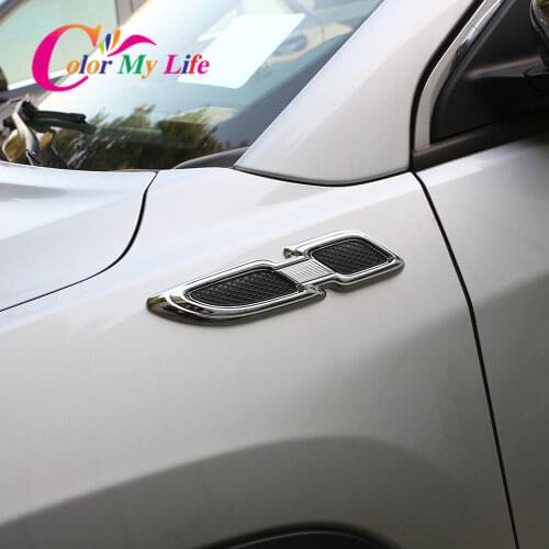 Color My Life Car Decorated 3d Vent Air Flow Fender Engine Cover Stickers for Chevrolet Cruze Opel for Nissan X-trail Qashqai