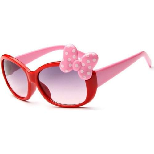 Kids Child Cute Bow Sunglasses Children Baby Colorful Sun Glasses Boys Gilrs Mirror Lenses Eyewear Summer Style