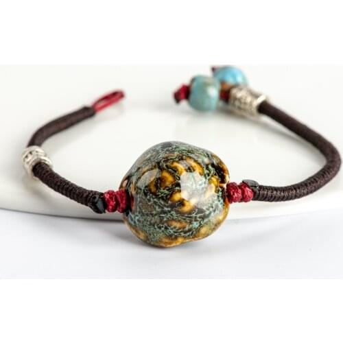 DIY Boho Ceramic Bracelets Handmade Bangle Boho Ceramic jewelry for women drop shipping #HY464