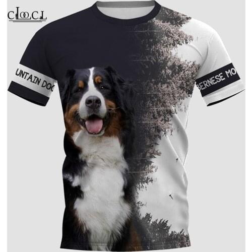 CLOOCL Newest Bernese Mountain Dog 3D Printed Men Hip Hop T Shirt Harajuku Summer Short Sleeve Casual Unisex Tops Drop Shipping