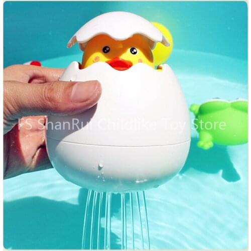 Hot Sale Water Spray ABS Baby Bath Toys Color Eggs Model Toys for Children