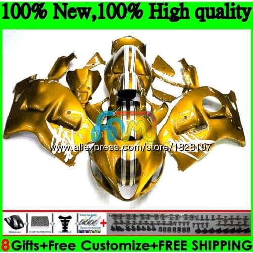 GSXR 1300 For SUZUKI Hayabusa GSXR-1300 2002 2003 2004 2005 2006 2007 49BS.135 GSXR1300 96 Gloss gold 02 03 04 05 06 07 Fairing