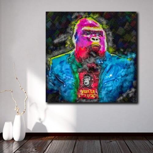 Large Size Pop Art Gorille Oil Painting Wall Art Picture Painting Printed On Canvas Home Decor Abstract Wall Pictures Unframed