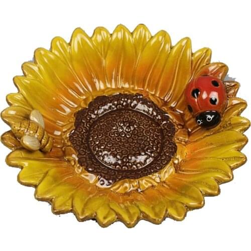 Sunflowers Shaped Ceramic Plate Storage Tray Living Room Desktop Decoration Crafts Soap Box Home Decor Accessories