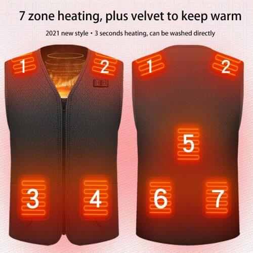 Jacket Heated Fashion Men Coat Intelligent Usb Electric Heating Thermal Warm Clothes Winter Heated Vest Plus S-4Xl Size 2021