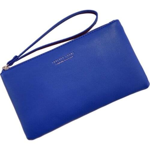 Fashion Women PU Purse Wristlet Zipper Wallet Bag Phone Key Case Makeup Organizer Coin Purse