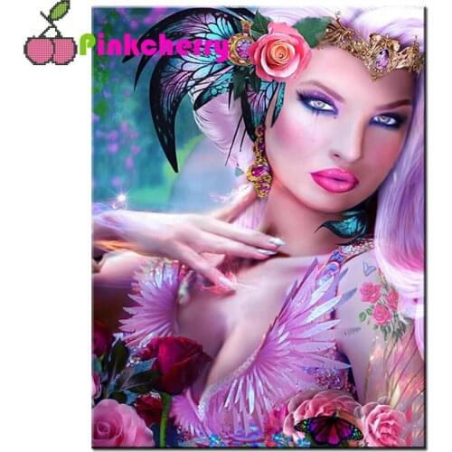 Diy diamond embroidery full square round Beauty flower diamond mosaic cross stitch kits 5d diamond painting rhinestones k1085