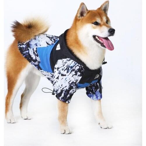 Pet Clothes Autumn And Winter Polyester Thick Warm Pet Coat Small Dog Large Dog Chihuahua Jacket The Dog Face Windproof Clothing