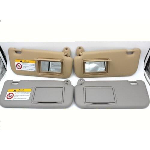 Original Overhead Console Interior Sunvisor Sun Visors With Mirror Beige Gray For Toyota Corolla 2014 15 16 17 2018 DB225