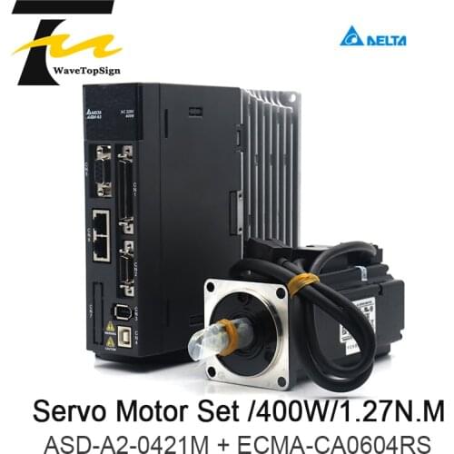 DELTA Delta AC servo 400W A2 1.27NM 3000rpm 60MM ASD-A2-0421M + ECMA-CA0604RS motor drive kit with 5m Cable