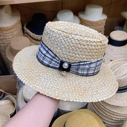 New Minimalist Style Summer Ribbon Sun Hats Chapeau Fedora Women Straw Visor Beach Cap Outdoor Casual Hat Casquette Femme Ete