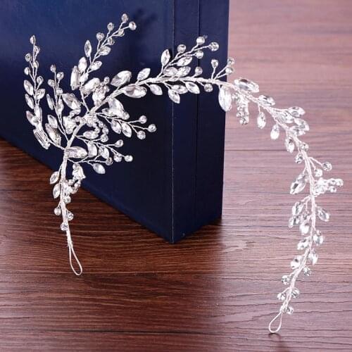 Rhinestone Hairband Bride Wedding Tiaras Hedband Crystal Hair Accessories Bride Hair Band Wedding Head Ornaments Women Jewelry
