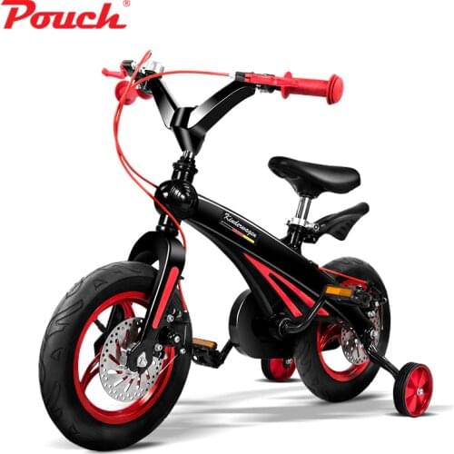 POUCH children bicycle high quality bike lightweight aluminium alloy integral moulding frame for kids to ride