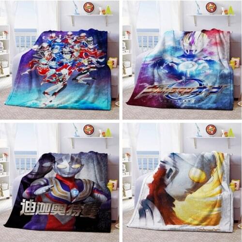 Ultraman Style Anime Customized Blanket Plush Velvet Warm Decoration Bed Home Throw Sofa Blankets Unisex Gifts NEW