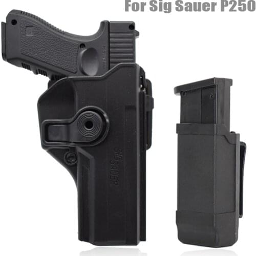 Military Tactical P250 Gun Holster for SIG SAUER P250 Full Size Belt Waist Pistol Case Drop Leg Holster Hunting Accessories