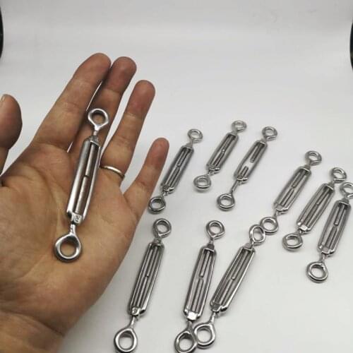 10pcs M4 Eye and Eye Open Turnbuckle 304 Stainless Steel With Working Magnet