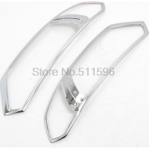 For Ford EcoSport 2013 2014 2015 2016 2PCS ABS Chrome New Head Light Shape Head Light Lamp Cover Trim Car Headlight Decoration