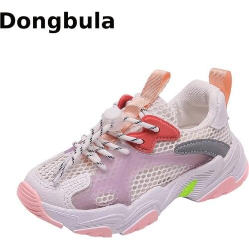 2021 Summer Children Sport Shoes Baby Girls Sneakers Soft Students Breathable Mesh Kids Shoes Boys Running Light Toddler Shoes