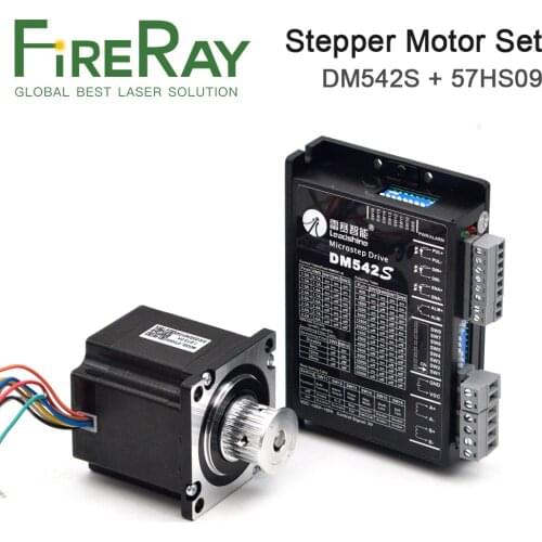 FireRay Leadshine 3 Phase Stepper Driver DM542S and Motor 57HS09 or 57HS22-A for Co2 Laser Cutting and Engraving Machine