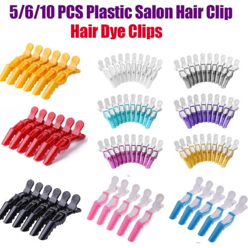 1pcs/5pcs/10pcsSet Hair Dye Clips Salon Hair Coloring Sectioning Positioning Hairpins Hairdressing Supplies Barber Accessories