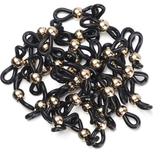 50pcs Ear Hook Eyeglasses Spectacles Chain Glasses Retainer Ends Rope Sunglasses Cord Holder Strap Retainer End Loop Connector