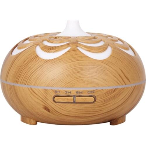 500ml Aromatherapy Essential Oil Diffuser Portable Air Humidifier Room Wooden Cool Mist Ultrasonic Aroma Diffuser