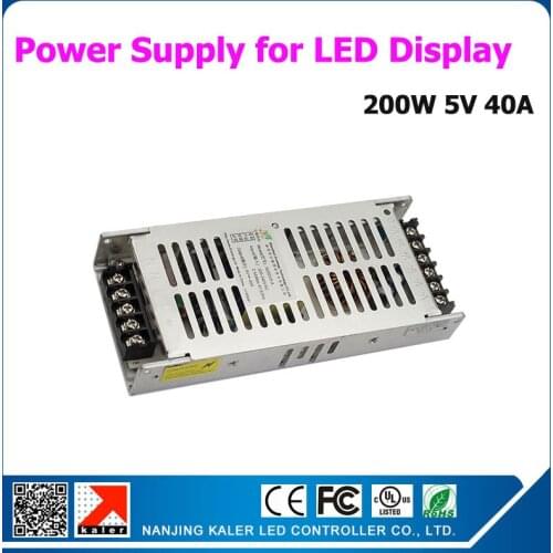 5V 40A 200W ultral thin switching power supply for p2.5 p3 p4 p5 p6 p7.62 p8 p10 p16 p20 led sign