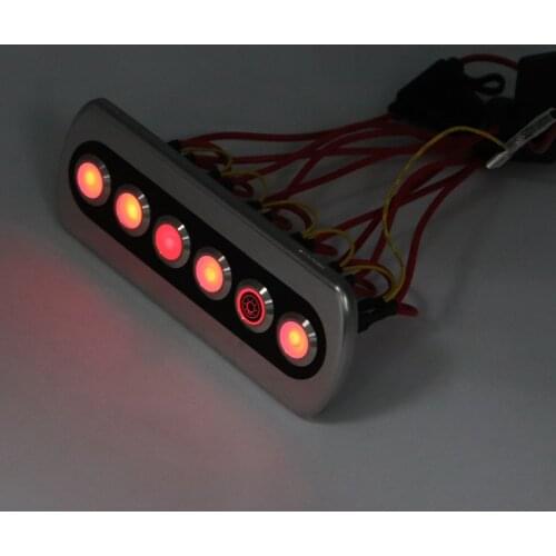 6 Gang Marine Boat Rocker Switch 12V Waterproof RV LED Switch Panel for Car Truck Marine Boat, Carbon Fiber On/Off Toggle Switch