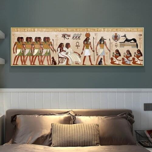 Abstract Ancient Egypt Religion Art Canvas Painting Posters and Prints Cuadros Wall Art Picture for Living Room Home Decoration