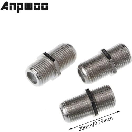 ANPWOO 10 Pcs Joiner Barrels Connector F Plug Coupler Adaptor 4 Sky Plus HD TV Coax Cable
