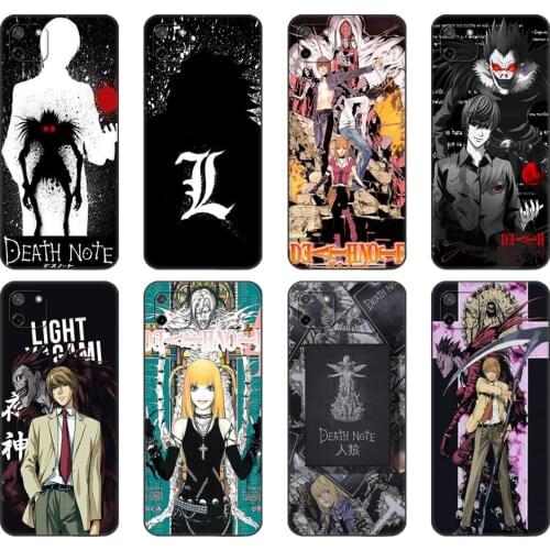 Black tpu Case For OPPO Realme C11 C20 C21 Case Back Cover Bumper Japanese Anime