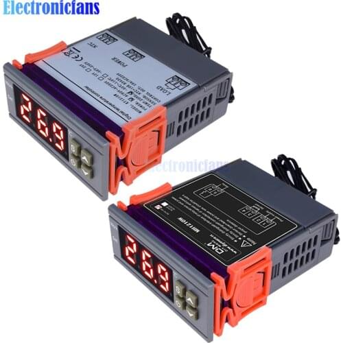 Digital Temperature Controller MH1210W AC 90-250V DC 9-72V 10A Thermostat Regulator with NTC Sensor Heating Cooling Control