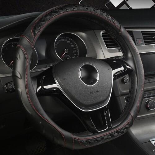D Shape Car Steering Wheel Cover for VW Jetta 6 2017-2019 Golf 7 Scirocco Bettle 2012-2019 Tiguan 2019 2020 Auto Accesorioss