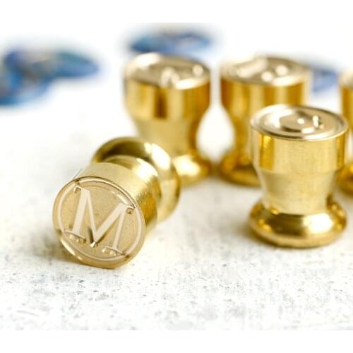 Mini English Alphabet Wax Seal Head Metal Fire Paint Seal Head Wedding Invitation Envelopesealingstamp 12mm