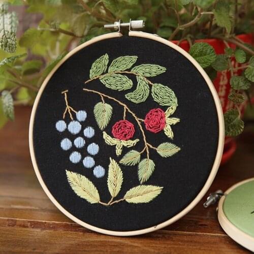 DIY Embroidery Ribbon Set European-Style Flowers Beginners With Embroidery Shed Sewing Kit Cross-stitch Crafts Hand-Stitched