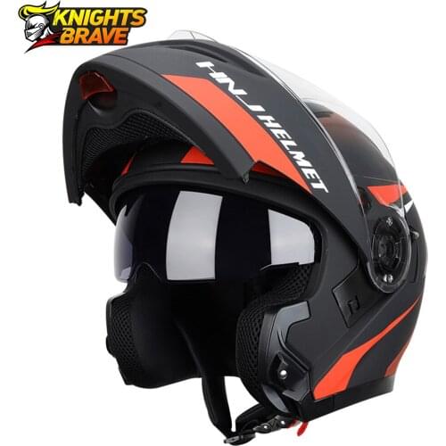 New Motorcycle Helmet Flip Up Casco Moto Racing Modular Dual Lens Motocross Moto Helmet Men Motorbiker Helmets Capacete Casque