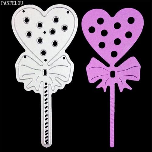PANFELOU Love lollipop paper die cutting dies metal craft Scrapbooking/DIY Easter wedding Embossing mould cards