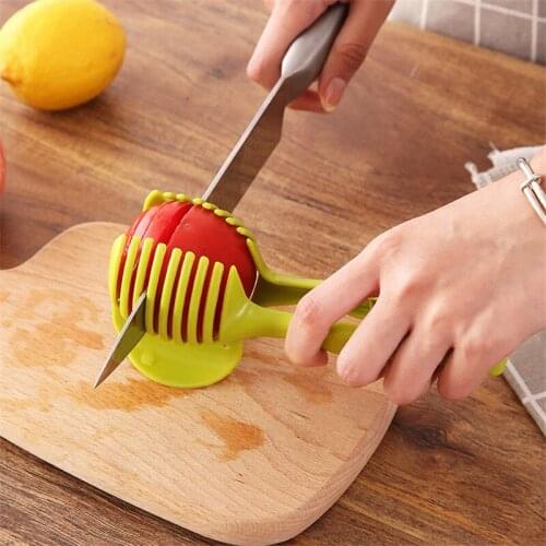 Plastic Potato Slicers Tomato Cutter Shredders Kitchen Accessories Onion Lemon Cutting Holder Kitchen Gadgets Cooking Tools