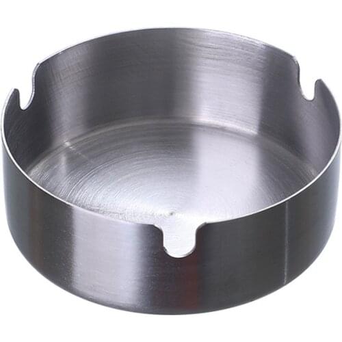 Portable Ashtray Household Stainless Steel Living Room Ashtray Wear Drop Resistant Ashtray Multifunctional Smoking Kitchen