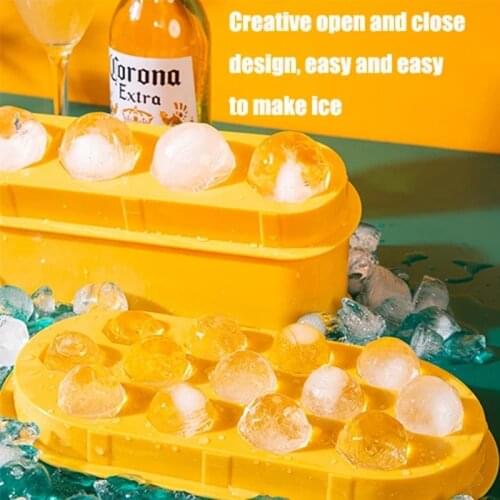 Prismatic Ice Making Box Ice Cube Mold 13 Cells Homemade Ice Tray Box Ice Frozen Makers Spherical Ice Tray Home Bar Party Use