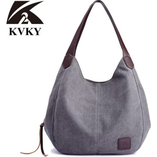 Simple Canvas Bag Vintage Canvas Shoulder Bag Women Handbags Ladies Hand Bag Tote Casual Bolsos Mujer Hobos Bolsas Feminina 2020