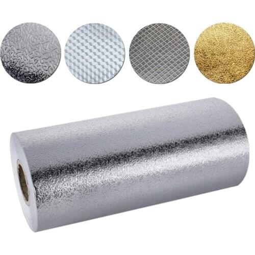 PVC Self-adhesive Aluminum Foil Paper Oil-proof Cabinet Hearth Waterproof High Temperature Wardrobe Drawer Pad Paper Stickers