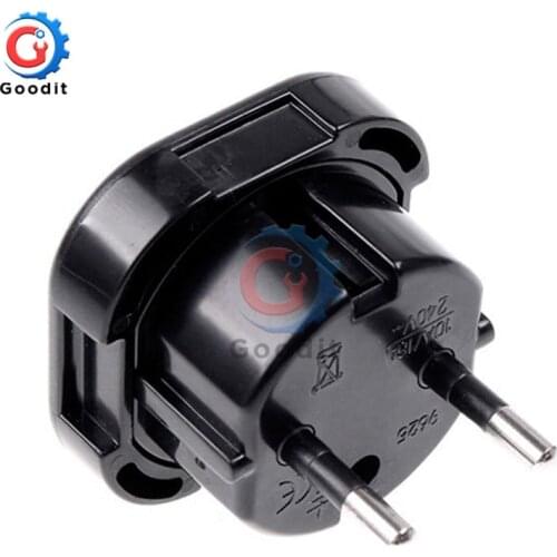 Universal Travel UK to EU Euro Plug AC Power Charger Adapter Converter Socket Black Power Plug Adaptor Connector