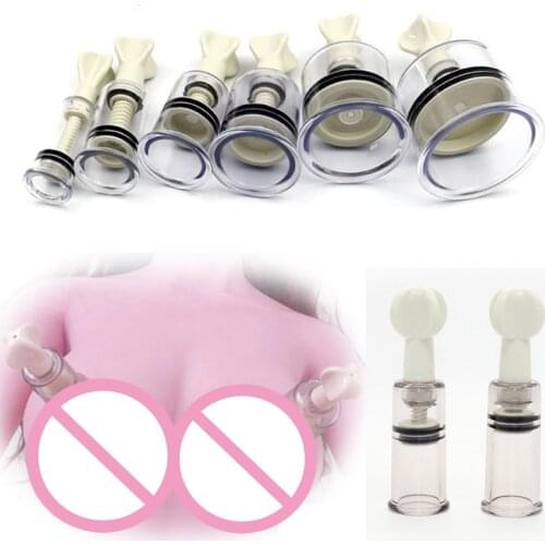 6 Sizes Nipple Sucker Sexy Breast Massage Clitoris Stimulator Breast Enlarger Vacuum Pump Sex Toys For Woman Adults Games