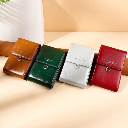 Women Bag 2021 New Fashion Shoulder Cell Phone Bag Mini Crossbody Bags Leather Mobile Wallet Purses Bags For Women